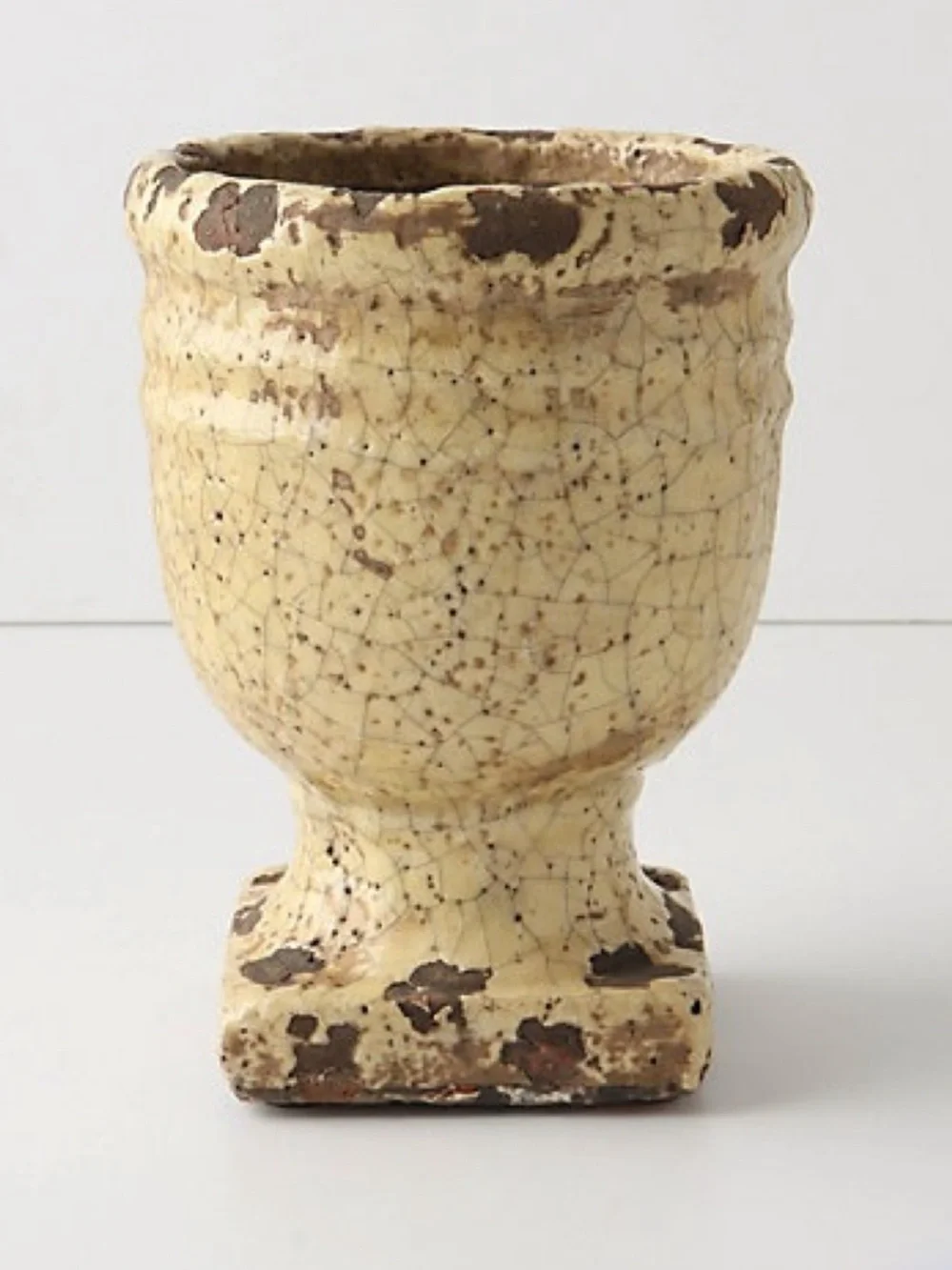 Anthropologie Aged Herb Pot, Pedestal